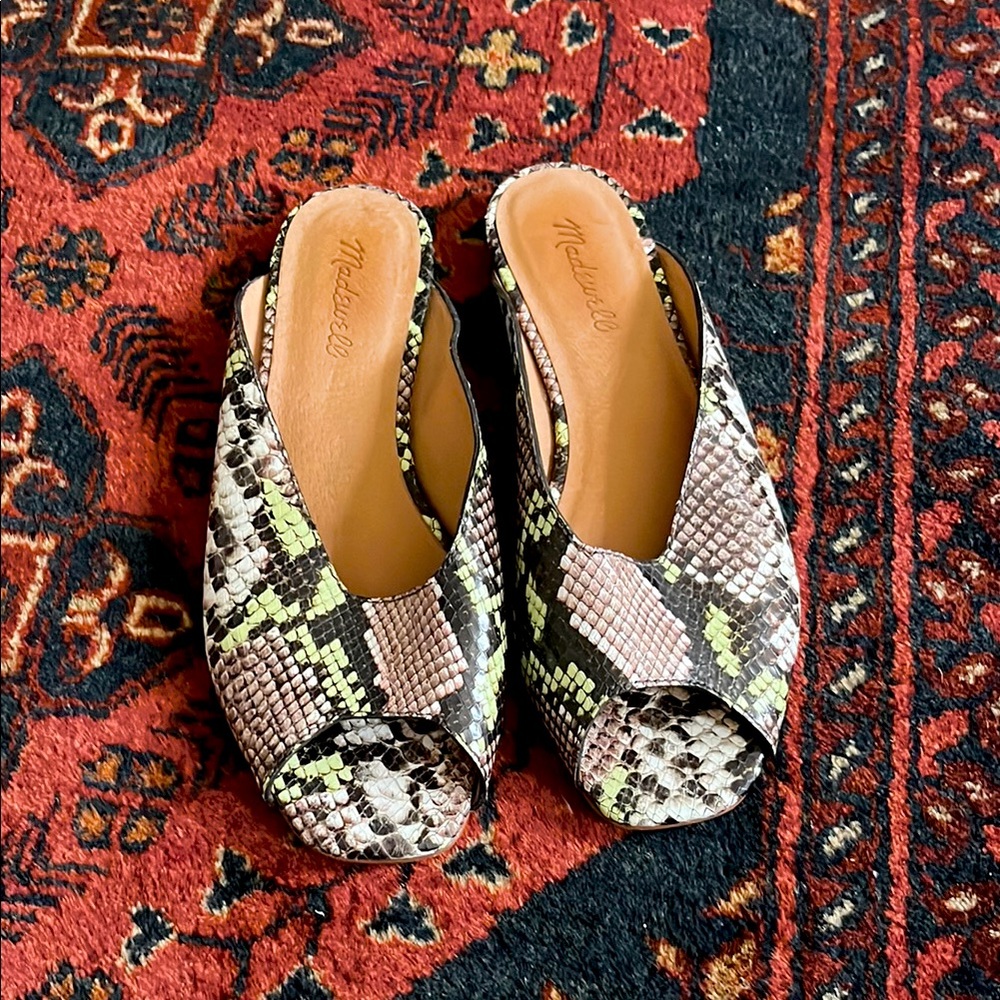 Madewell Snake Print Women's Mules